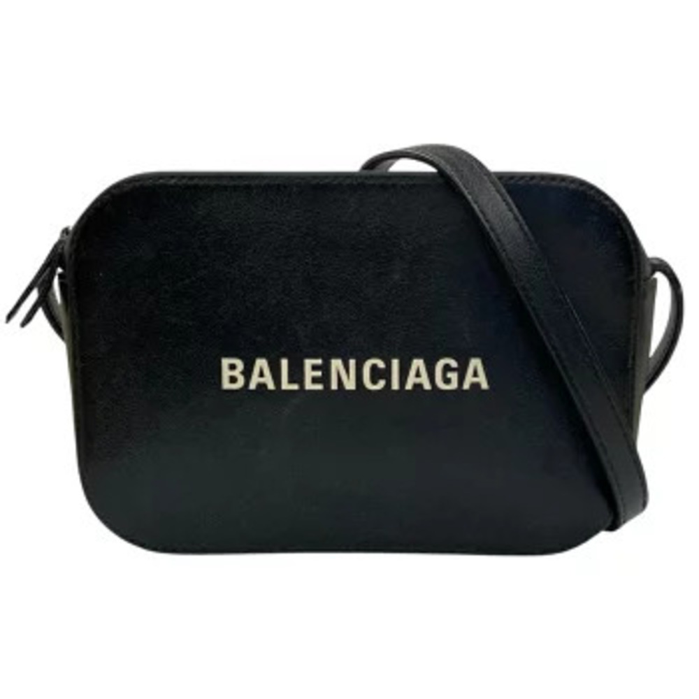 BALENCIAGA Camera Bag XS Shoulder Black Leather Pouch